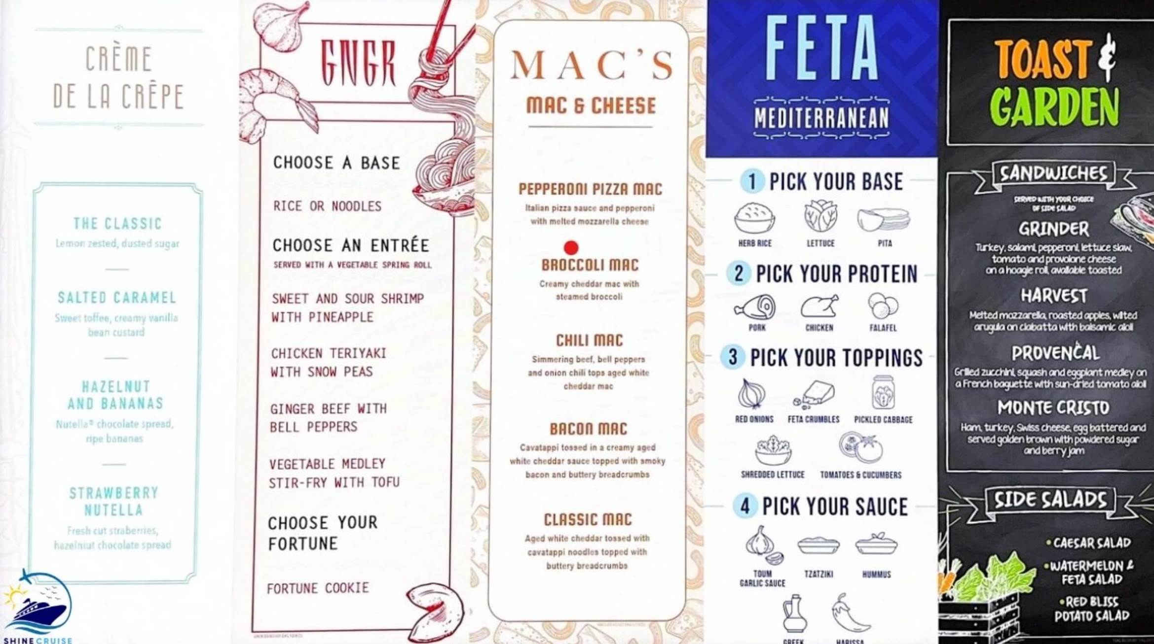 A menu of a restaurant

Description automatically generated