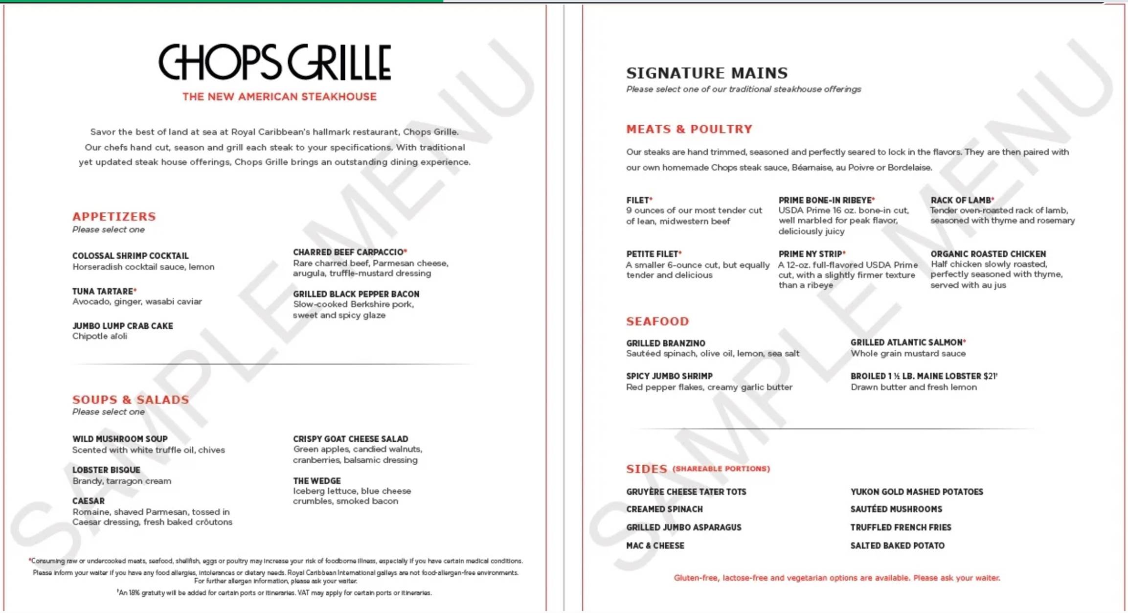A close-up of a menu

Description automatically generated