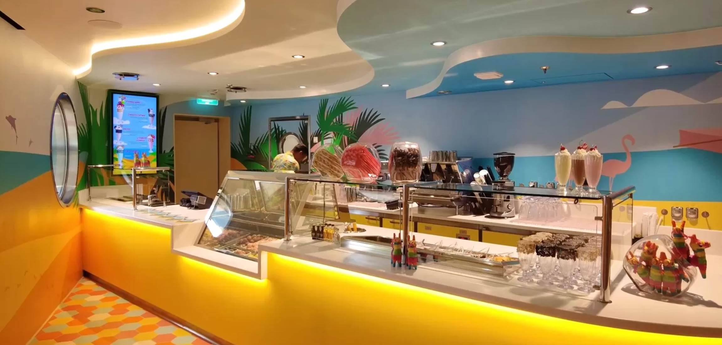 A food counter in a restaurant

Description automatically generated