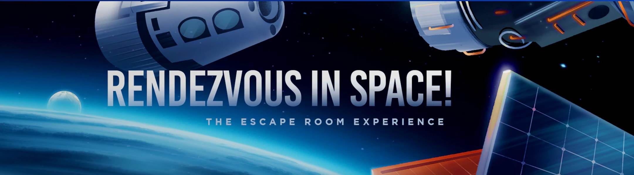 A space ship in space

Description automatically generated