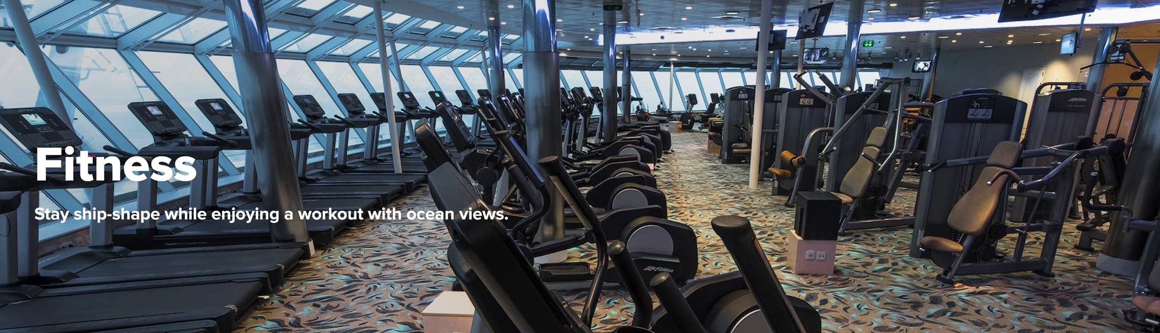 A room with exercise machines

Description automatically generated