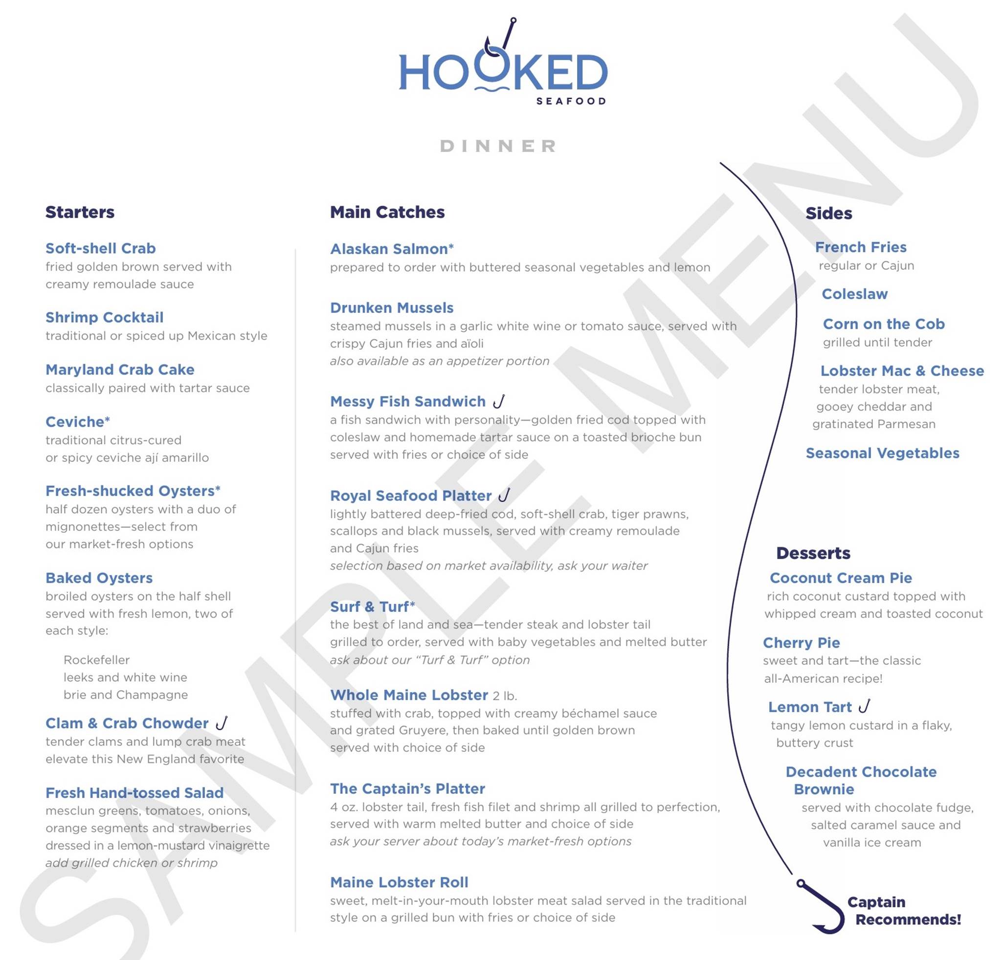 A menu of a restaurant

Description automatically generated