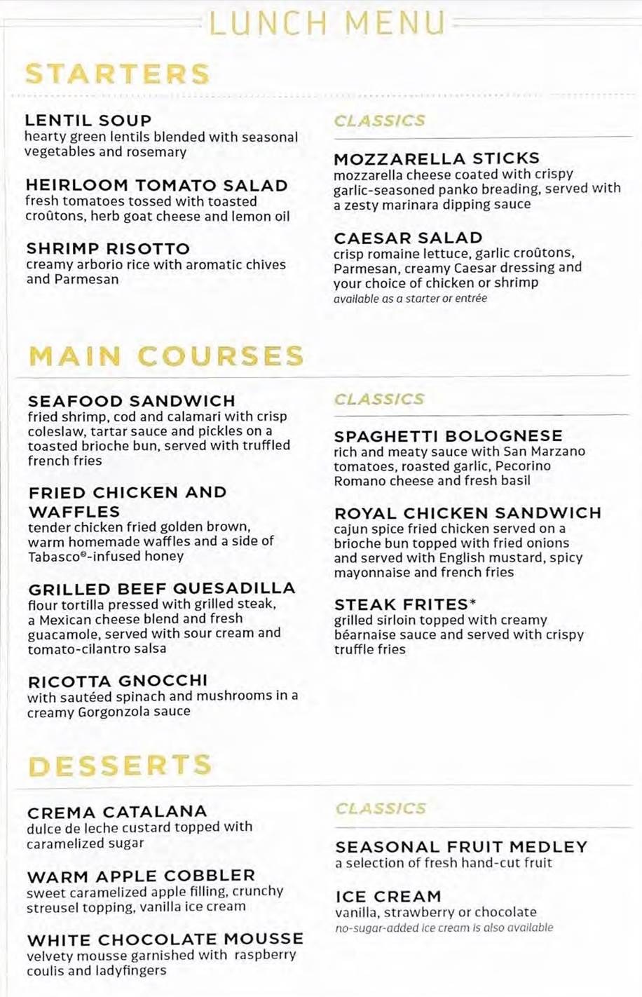 A menu of a restaurant

Description automatically generated