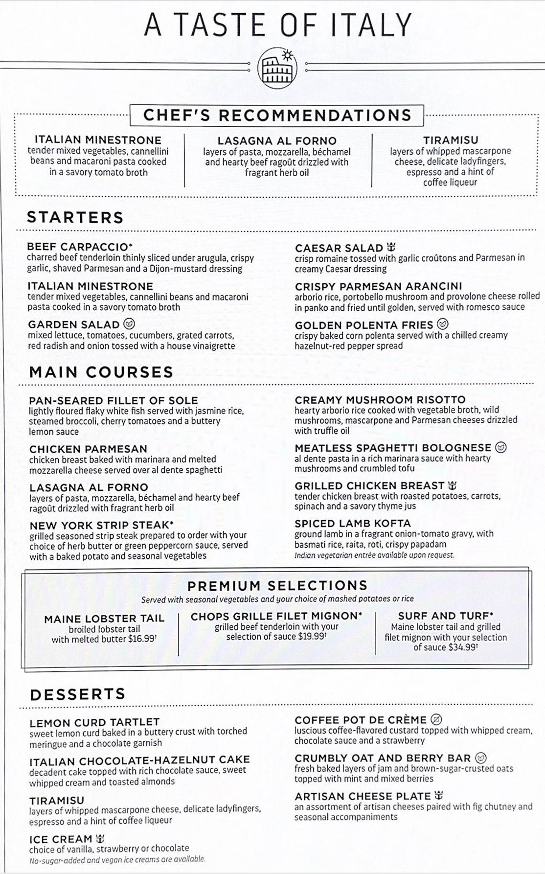 A menu of a restaurant

Description automatically generated