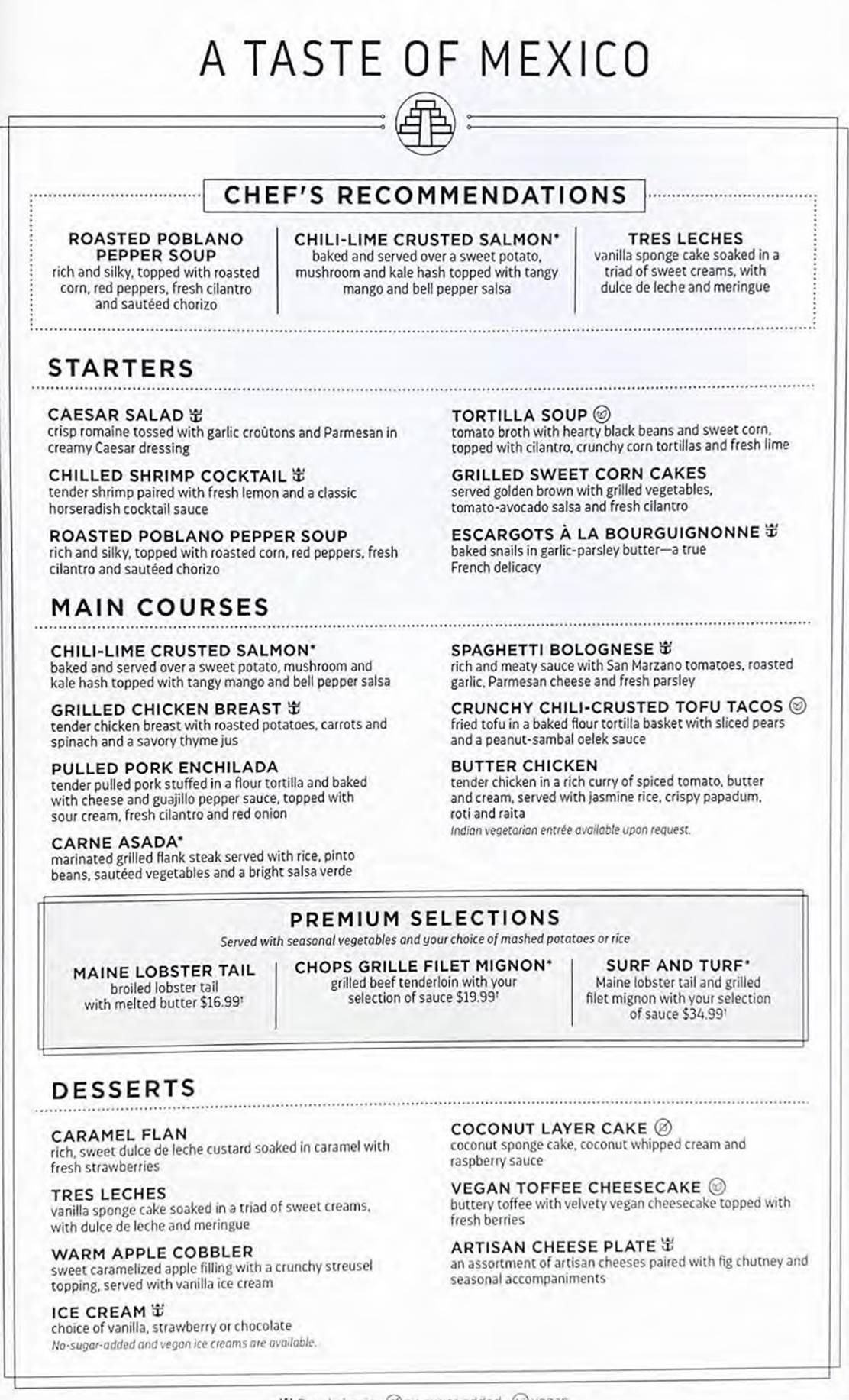 A menu of a restaurant

Description automatically generated