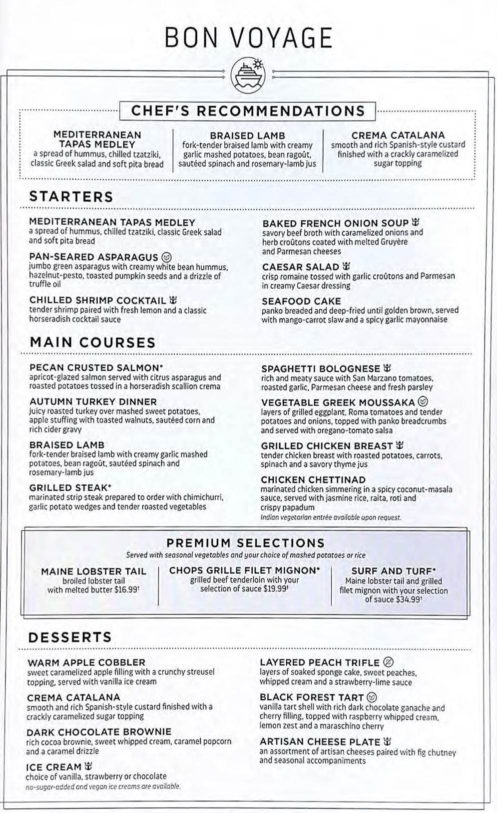 A menu of a restaurant

Description automatically generated